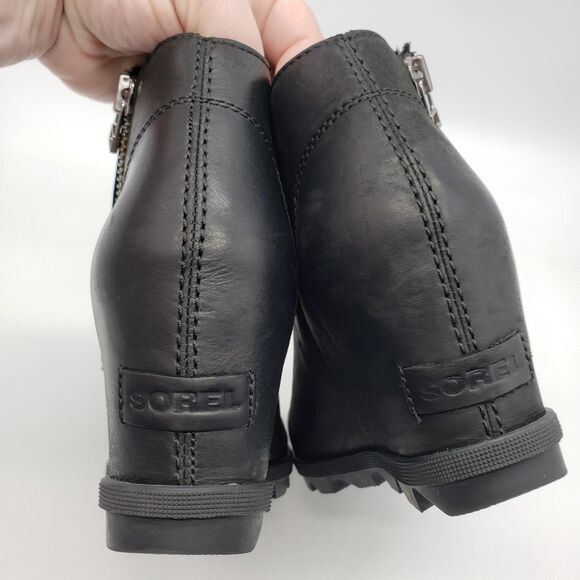 Sorel Joan Of Arctic Wedge II Boots Womens Size 9 Leather Zipper Waterproof - Picture 8 of 14